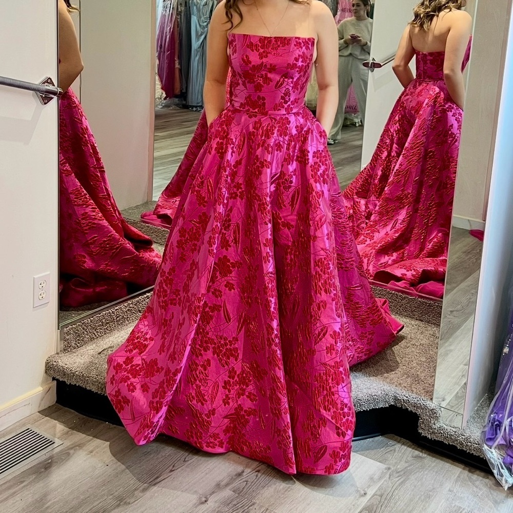 Sherri Hill Fushia evening gown